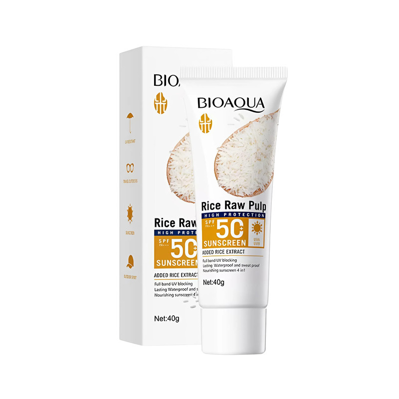 BIOAQUA Raw Rice Porridge Spf 50 Sunscreen For Face Body Neck Back Protective Solar Blocker Face Br 0