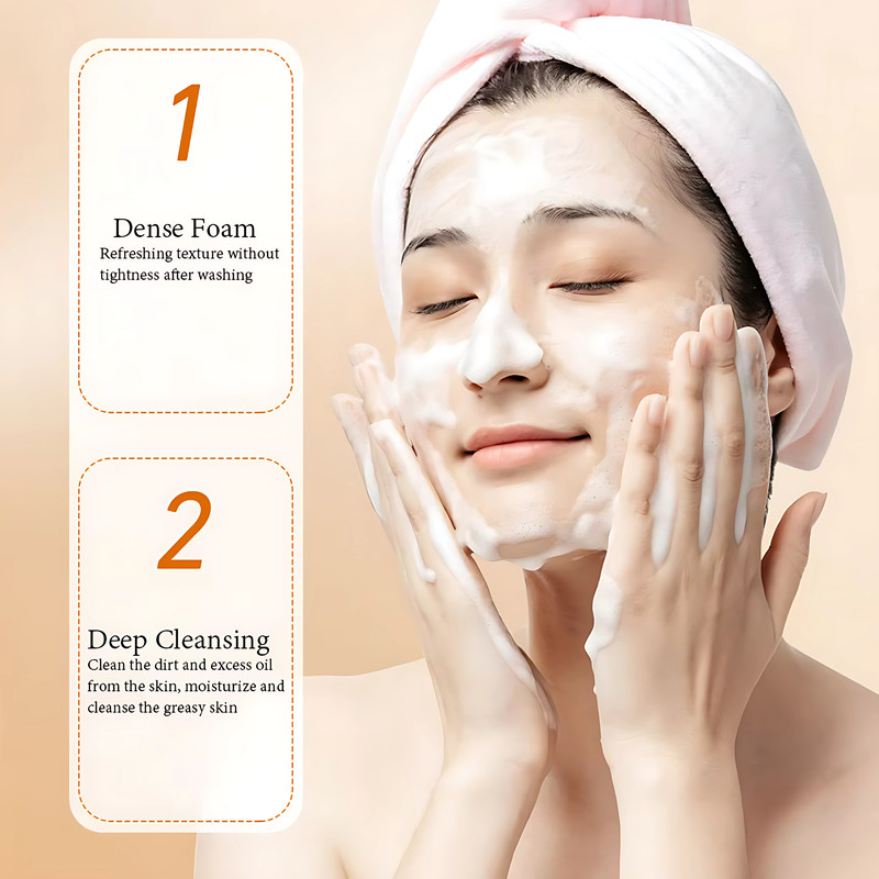 BIOAQUA Vitamin C Facial Cleanser Oil Control Cleanser Moisturizer Blackhead Remover Skin Care Faci 2