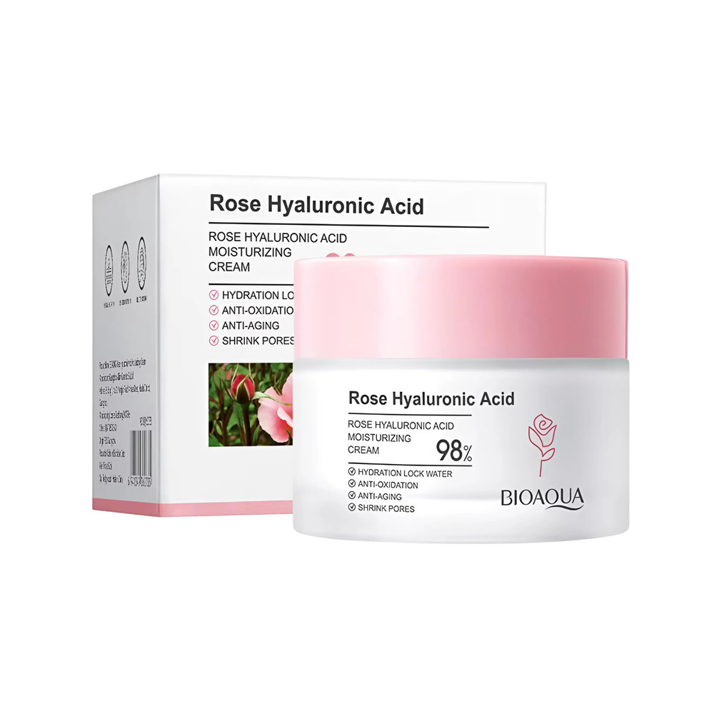 BIOAQUA Rose Hyaluronic Acid Face Cream Skin Care Face Firming Cream Moisturizing Brightening Face 0
