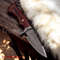 Handmade Damascus Steel Blade Hunting Bowie Knife With Wood Handle Christmas Anniversary New Year G 1