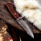 Handmade Damascus Steel Blade Hunting Bowie Knife With Wood Handle Christmas Anniversary New Year G 2