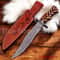 Handmade Damascus Steel Blade Hunting Bowie Knife With Rose Wood Handle Christmas Anniversary New Y 1