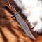 Handmade Damascus Steel Blade Hunting Bowie Knife With Rose Wood Handle Christmas Anniversary New Y 4