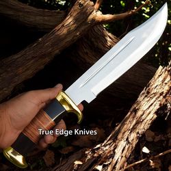 handmade d2 steel blade hunting bowie knife | bull horn handle | christmas, anniversary, new year gift for him