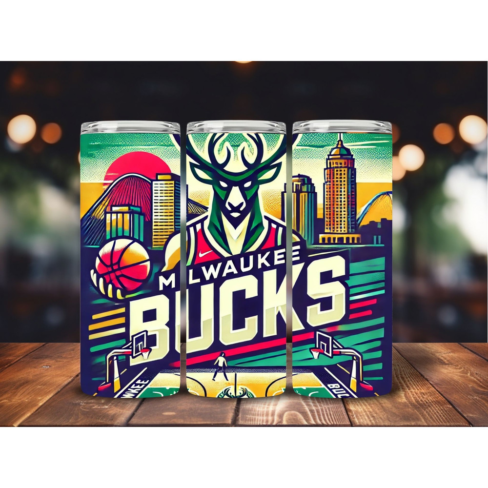 Show Your Milwaukee Bucks Pride With This Stylish And Functional 20 Oz Stainless Steel Tumbler 0