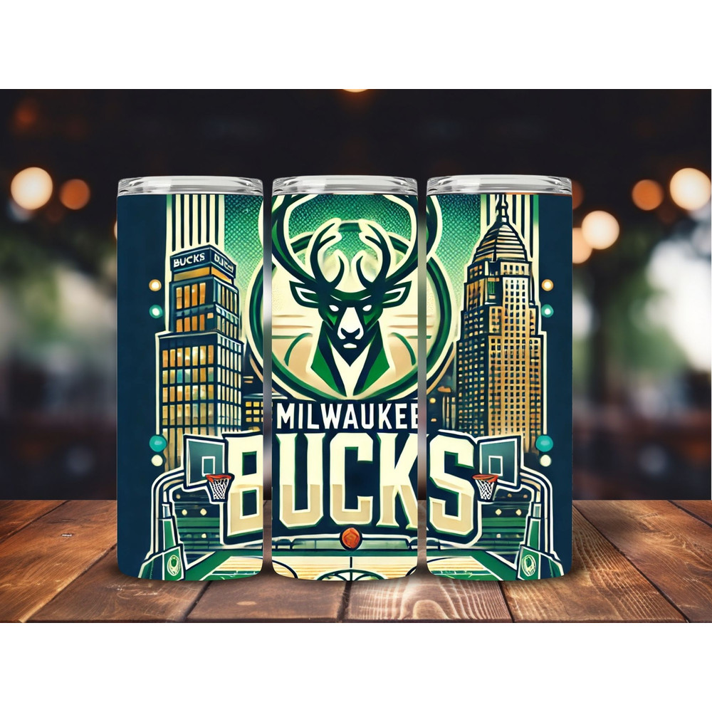 Milwaukee Bucks Inspired 20 Oz Stainless Steel Tumbler 0