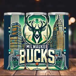 milwaukee bucks inspired 20 oz stainless steel tumbler!