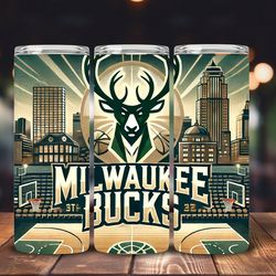 show your milwaukee bucks pride with this 20 oz stainless steel tumbler!
