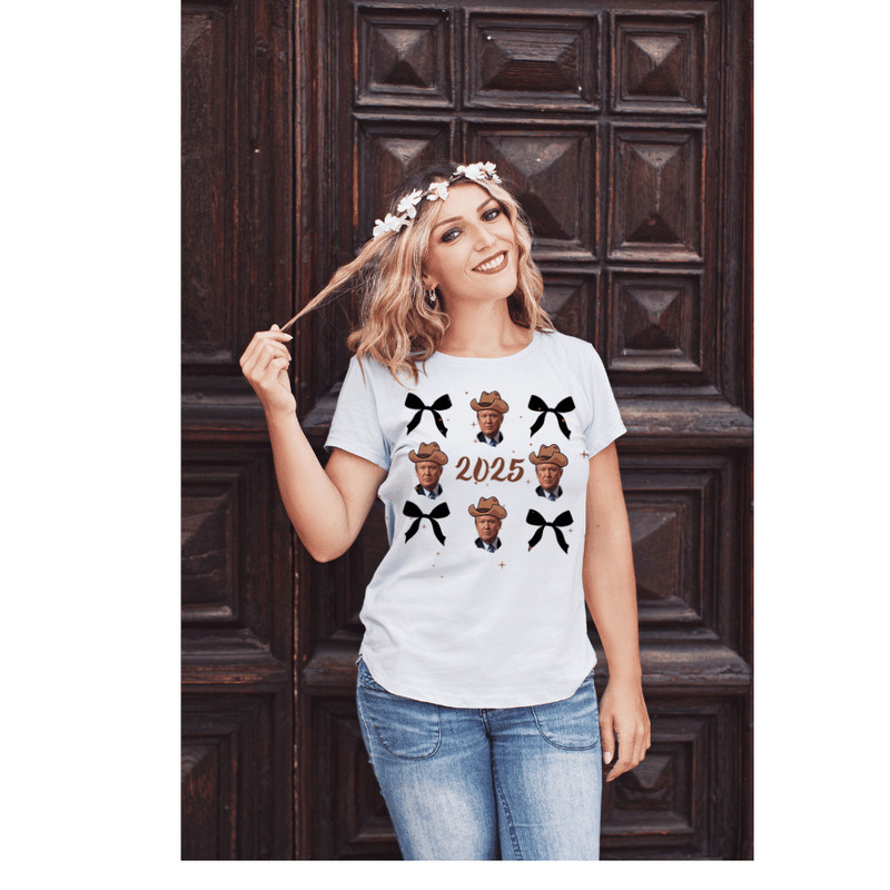 Happy New Year 2025 Trump Bow Design 1