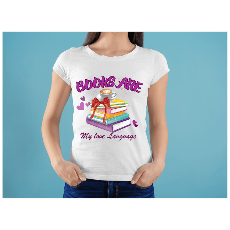 Valentine Book Lover PngBooks Are My Love Language PngBookish PngRetro Bookworm Png Sublimation Tsh 2