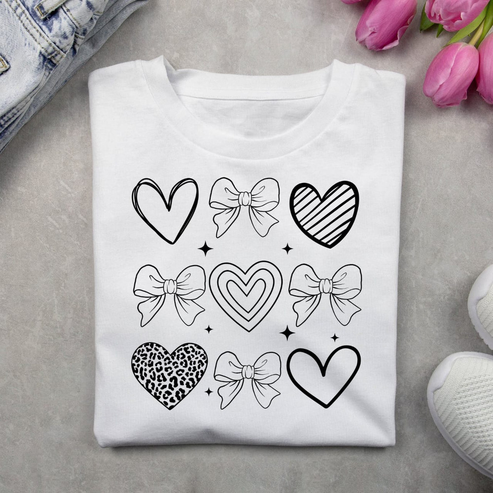 Valentine Coquette Heart Png Valentines Day Coquette Png Valentine Bow Png XoXo Png Valentine Shirt 0