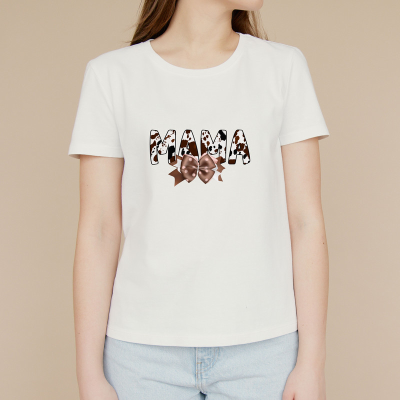 Western Cowgirl Mama Png Leather Suede Bow Png Howdy Mom Brown Cowhide Bow Png Western Mama Bow Png 0