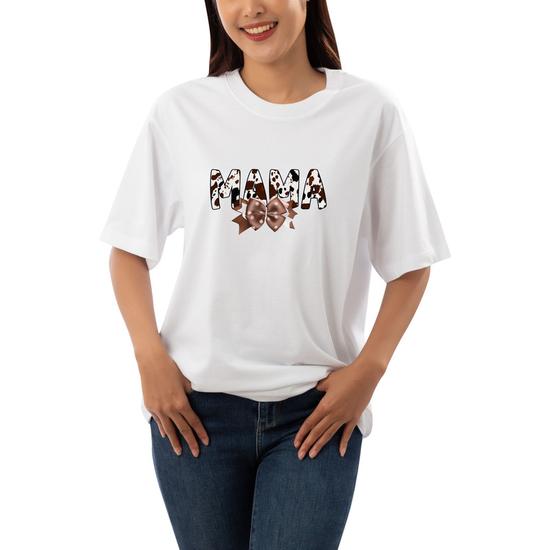 Western Cowgirl Mama Png Leather Suede Bow Png Howdy Mom Brown Cowhide Bow Png Western Mama Bow Png 3