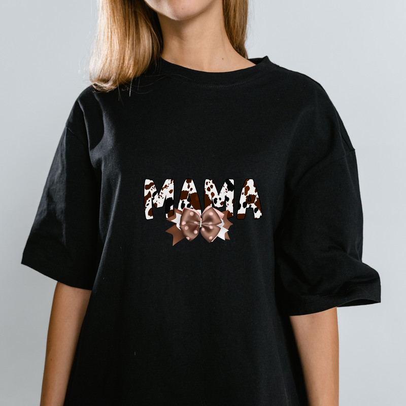 Western Cowgirl Mama Png Leather Suede Bow Png Howdy Mom Brown Cowhide Bow Png Western Mama Bow Png 6