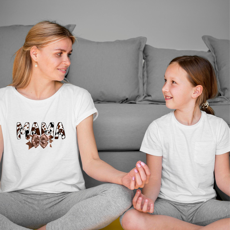 Western Cowgirl Mama Png Leather Suede Bow Png Howdy Mom Brown Cowhide Bow Png Western Mama Bow Png 13