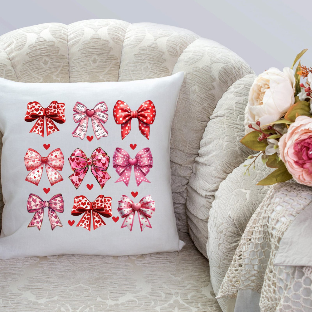 Valentine Coquette Bows PNG Aesthetic Valentines Png Valentines Day Png Valentines Bow Png Retro Va 4