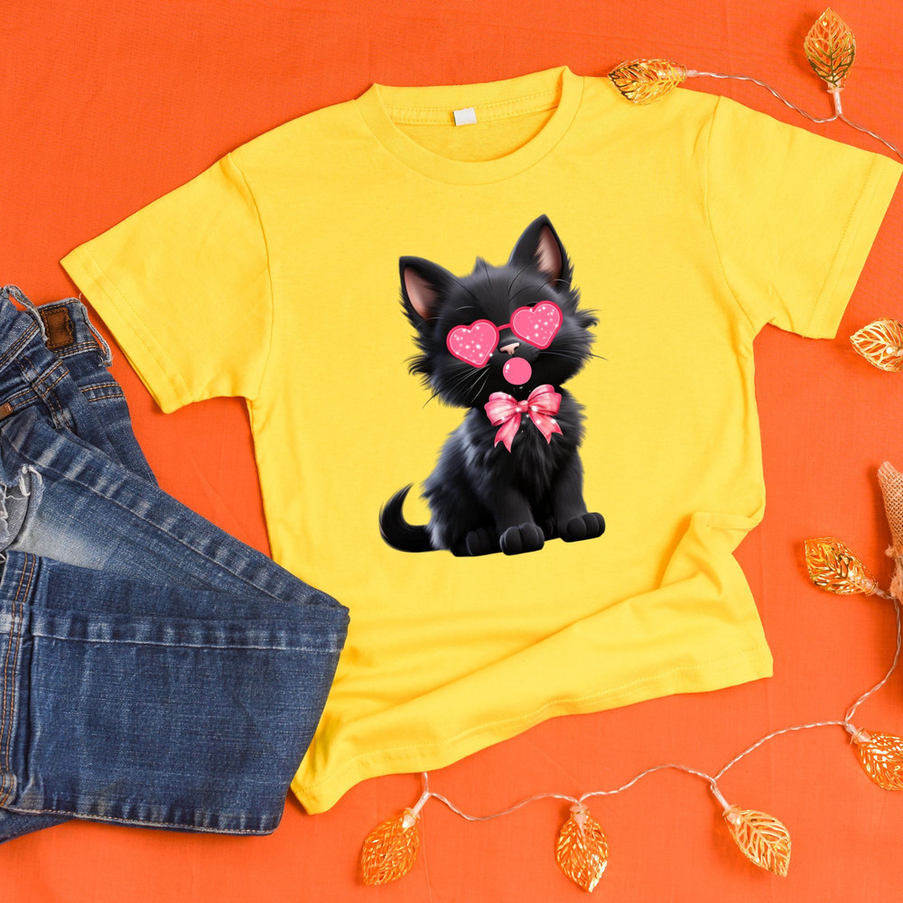 Valentine Cute Cat Png Funny Cat With Sunglasses Blowing Bubble PNG Trendy Valentine Png Cat Lover 9