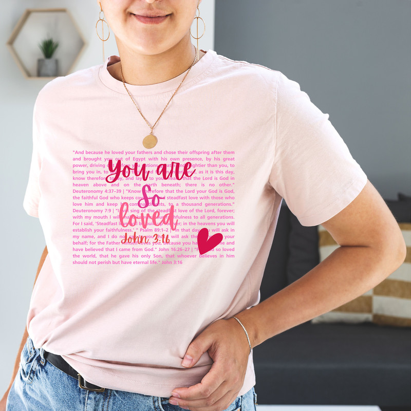You Are So Loved Valentines Heart PNG SVG Christian PNG Valentine Jesus Love Png Svg Bible Verse Pn 2