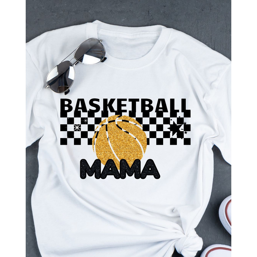 Retro Basketball Mama PNG Glitter Basketball PNG Sublimation Design Digital Download Png Basketball 1