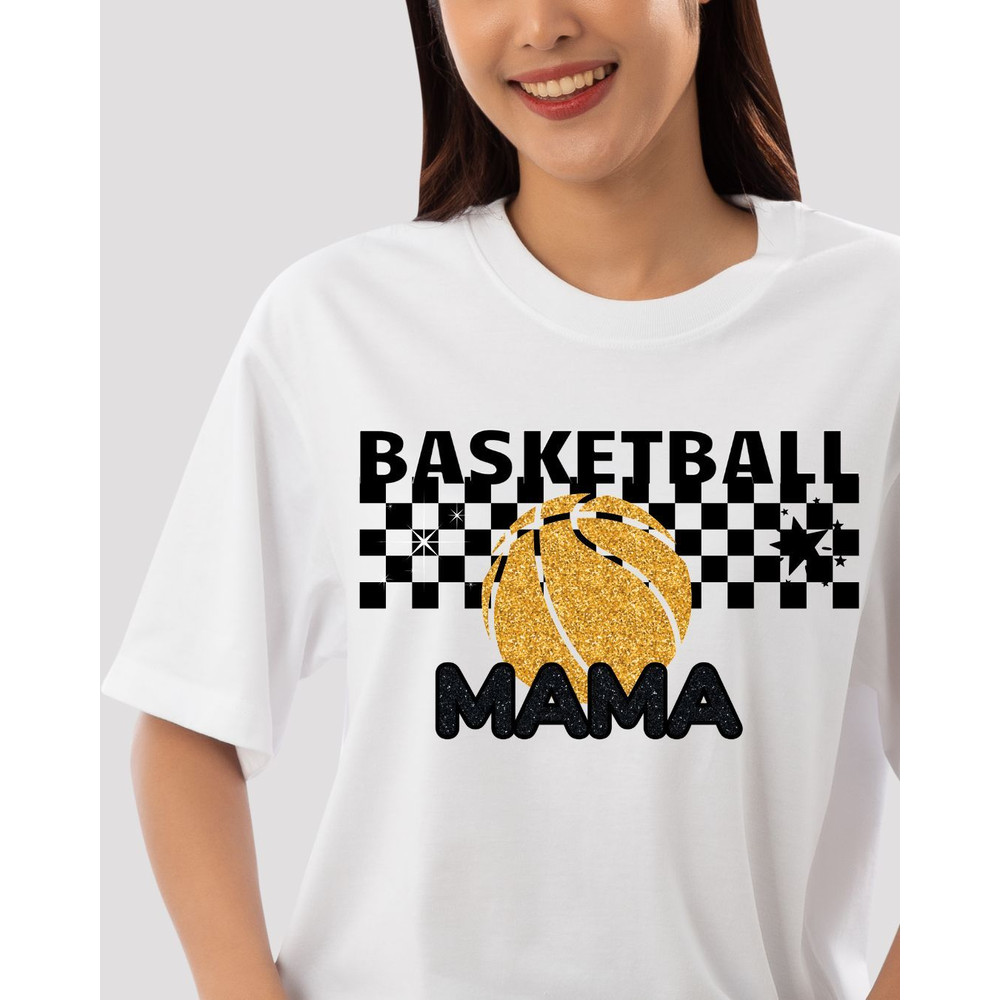 Retro Basketball Mama PNG Glitter Basketball PNG Sublimation Design Digital Download Png Basketball 2