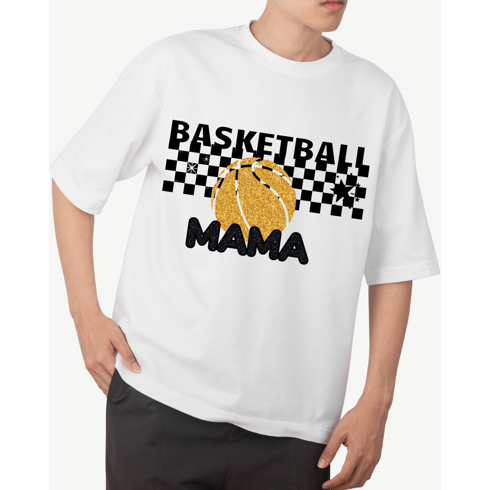Retro Basketball Mama PNG Glitter Basketball PNG Sublimation Design Digital Download Png Basketball 4