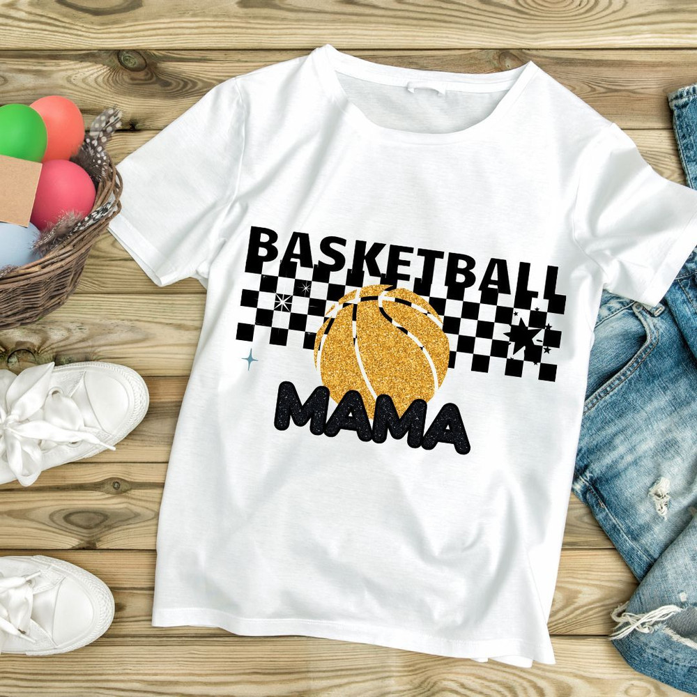 Retro Basketball Mama PNG Glitter Basketball PNG Sublimation Design Digital Download Png Basketball 5