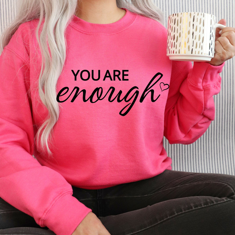 You Are Enough Always SVG Boho Self Love Svg Motivational Sleeve Shirt Svg Inspirational Svg Mental 6