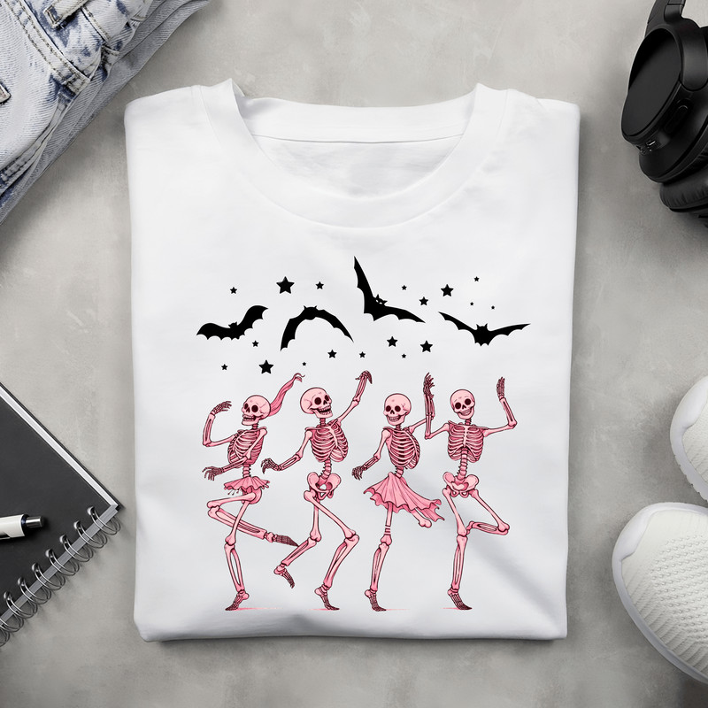 Dancing Skeleton Halloween Skeleton Dance In Spooky Season Skeleton Vibes Fall Tshirt 1