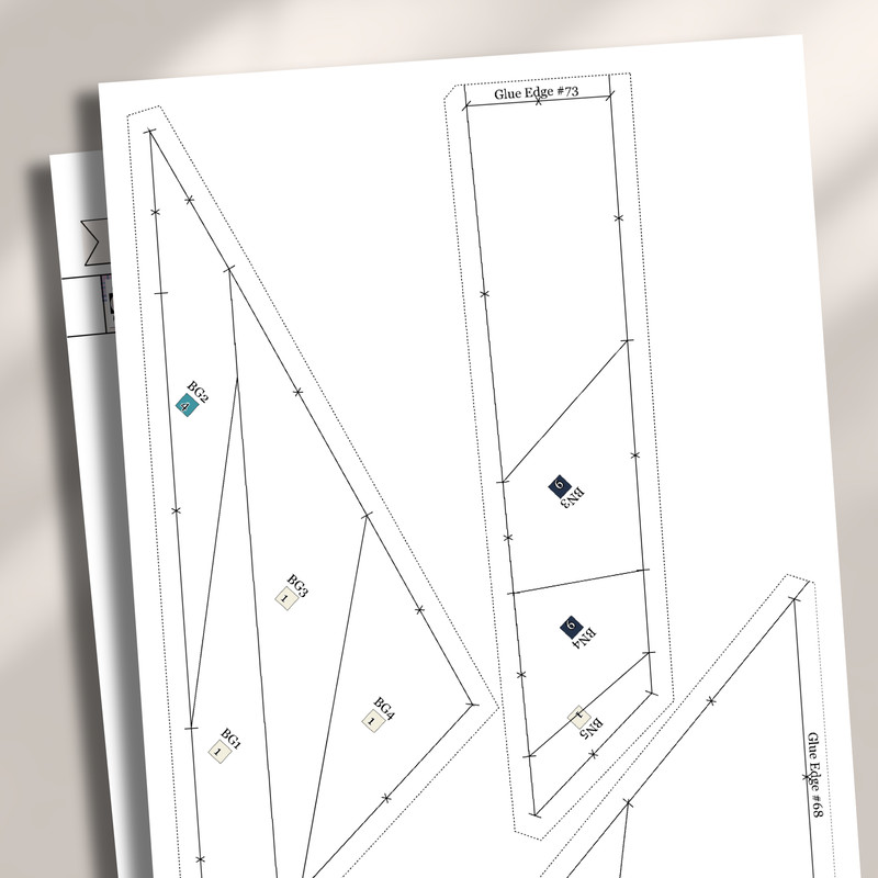 Wolf Foundation Paper Piecing Pattern Quilt Pattern Wolf Design Patchwork Sewing Pattern For Wolf A