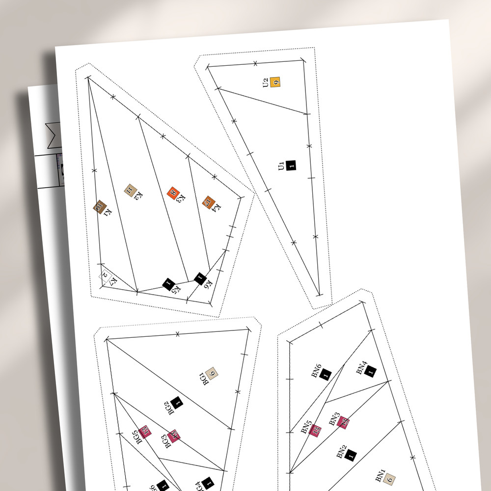 Goat Foundation Paper Piecing Pattern Quilt Pattern Goat Design Patchwork Sewing Pattern For Goat A