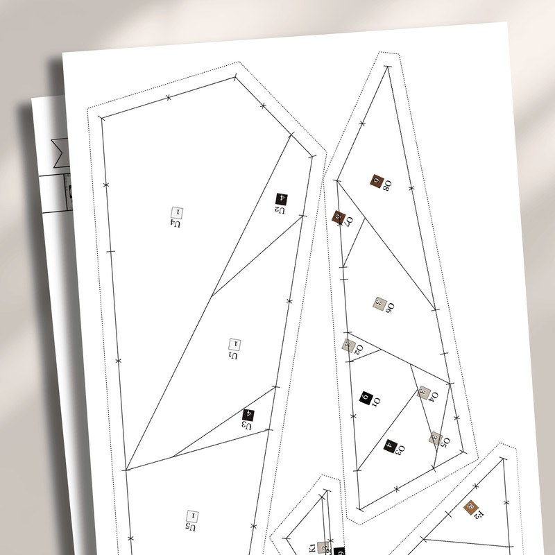 Deer Foundation Paper Piecing PatternQuilt Pattern Deer DesignPatchwork Sewing Pattern For DeerAnim