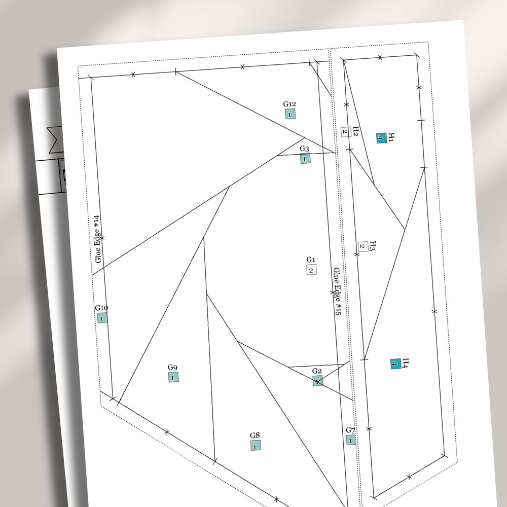 Penguin Mountain Foundation Paper Piecing Pattern 5
