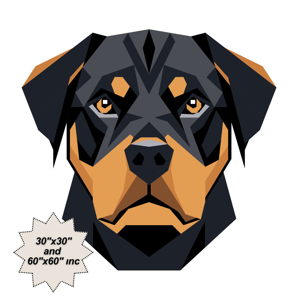 Rottweiler Foundation Paper Piecing PatternQuilt Pattern Dog DesignPatchwork Sewing Pattern For Dog