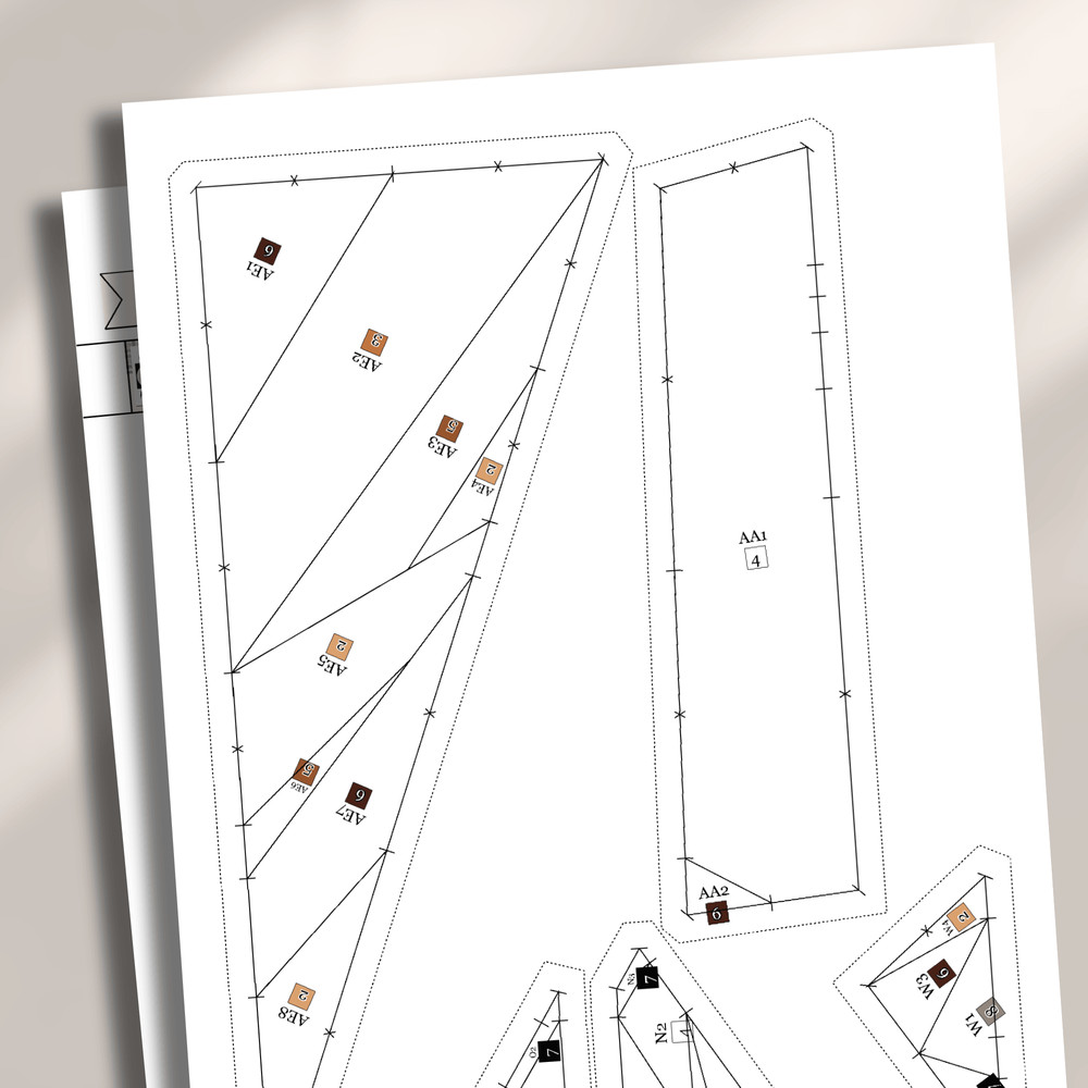 Basset Hound Dog Foundation Paper Piecing PatternQuilt Patterndog DesignPatchwork Sewing Pattern Fo 2