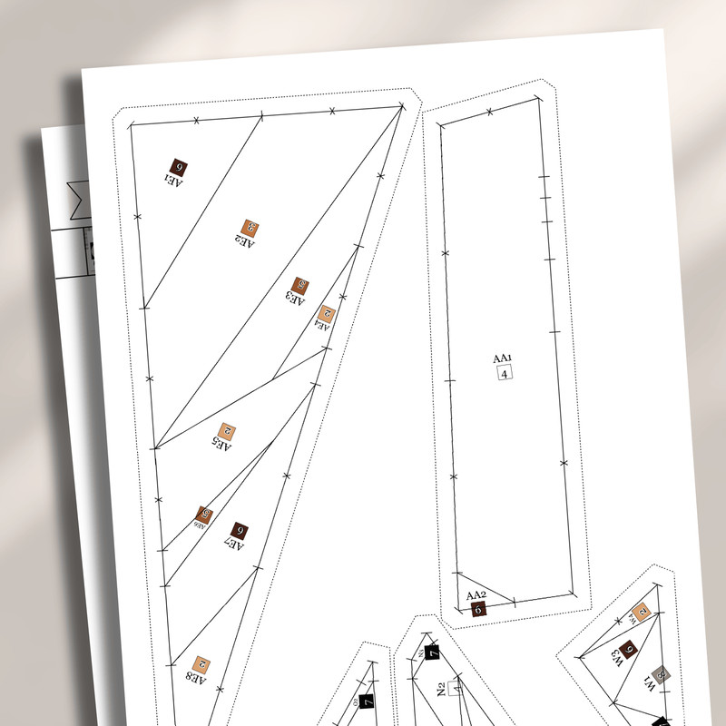 Basset Hound Dog Foundation Paper Piecing PatternQuilt Patterndog DesignPatchwork Sewing Pattern Fo 2