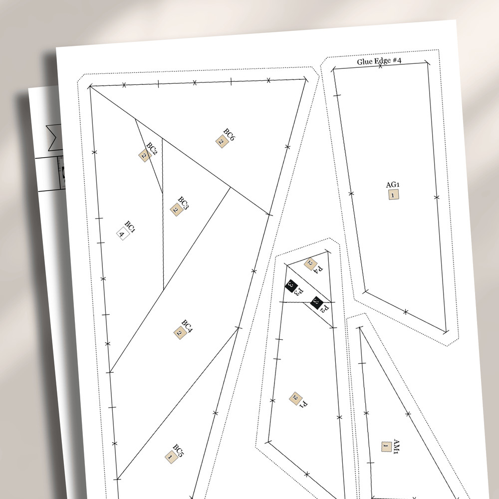 Cheetah Foundation Paper Piecing PatternQuilt PatternCheetah DesignPatchwork Sewing Pattern For Che 2