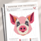 Pig Foundation Paper Piecing PatternQuilt PatternPig DesignPatchwork Sewing Pattern For PigAnimal P 1