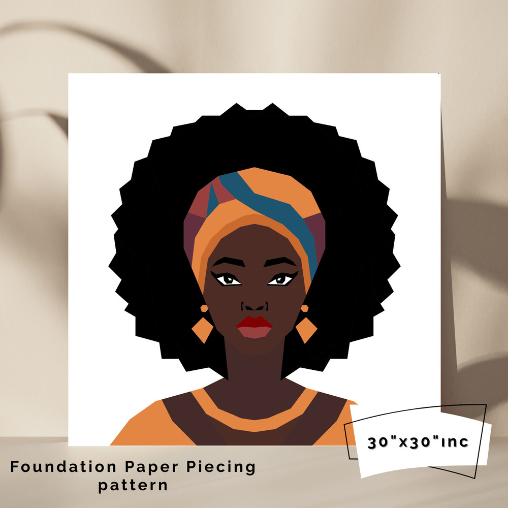 Woman Foundation Paper Piecing PatternQuilt Pattern Patchwork Sewing Pattern For Woman Woman Face P 0