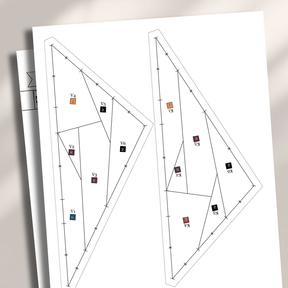 Woman Foundation Paper Piecing PatternQuilt Pattern Patchwork Sewing Pattern For Woman Woman Face P 2