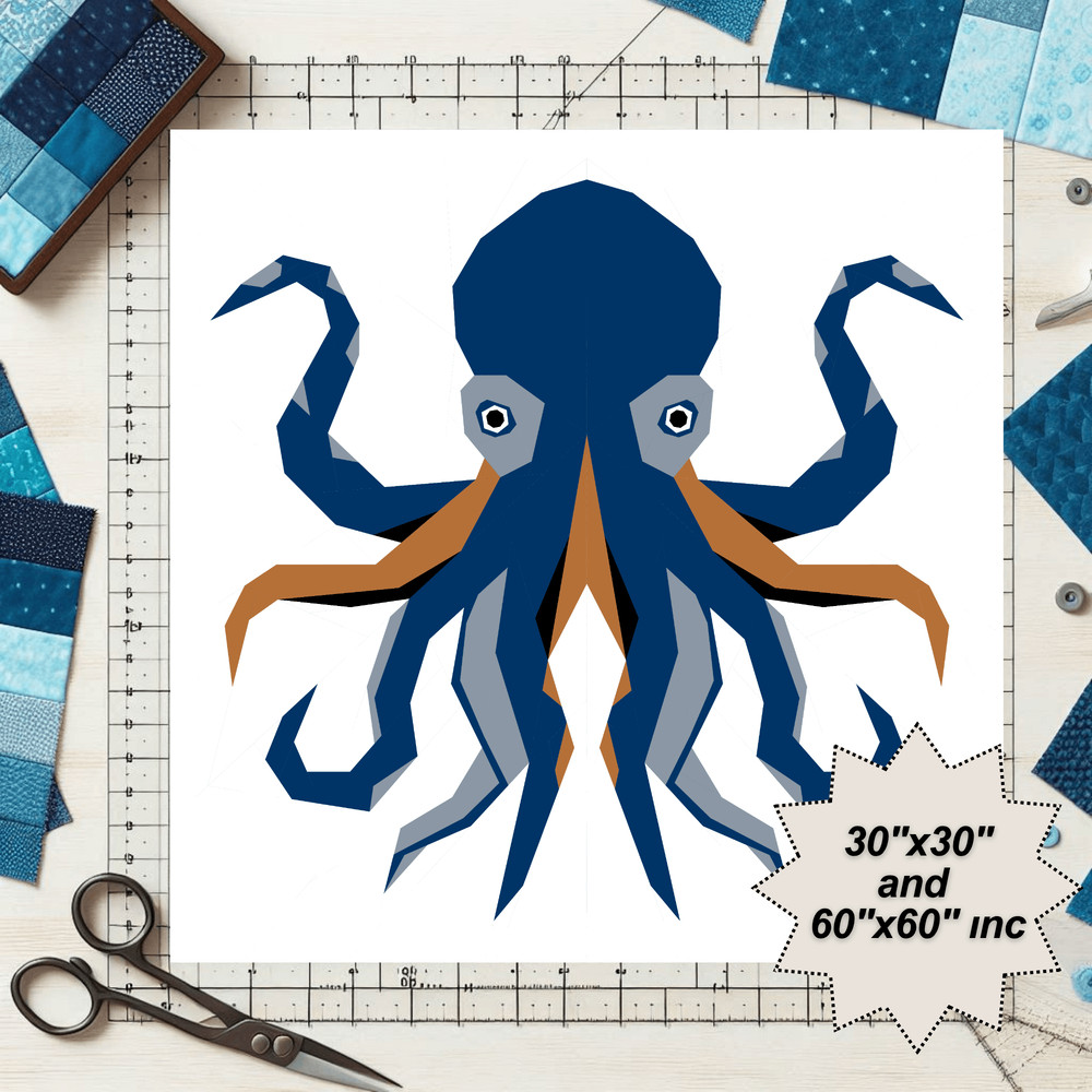 Octopus Foundation Paper Piecing Pattern 0