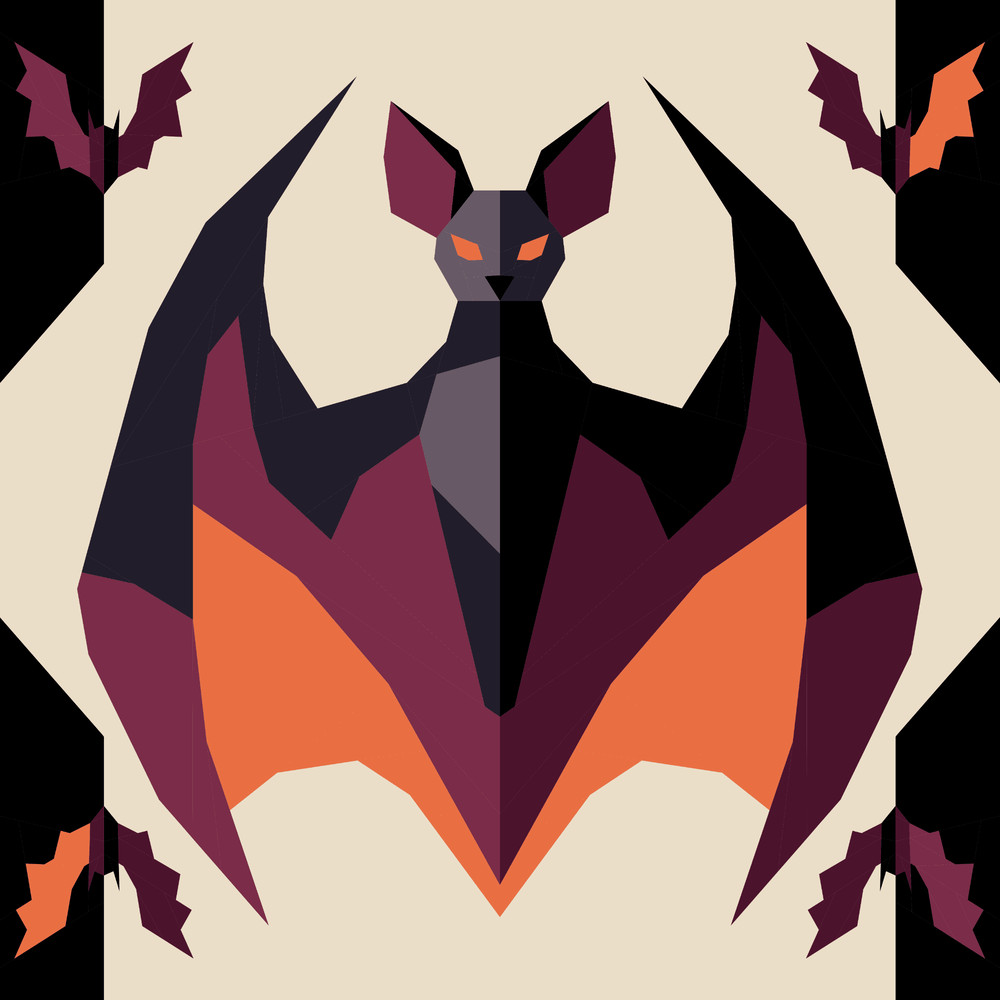 Bat Foundation Paper Piecing Pattern 0