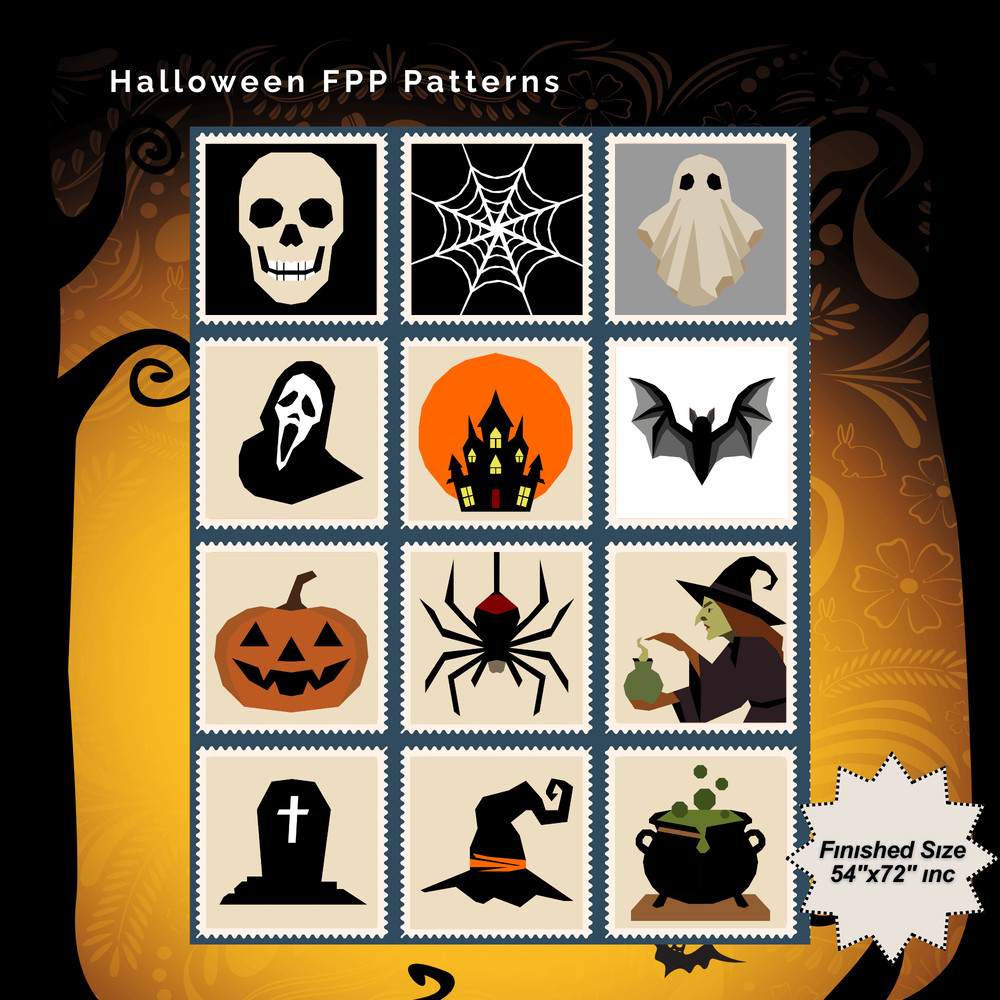 Halloween FPP Quilt Pattern 0