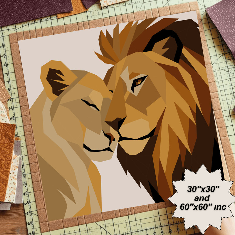 Lion Lovers Foundation Paper Piecing Pattern 0