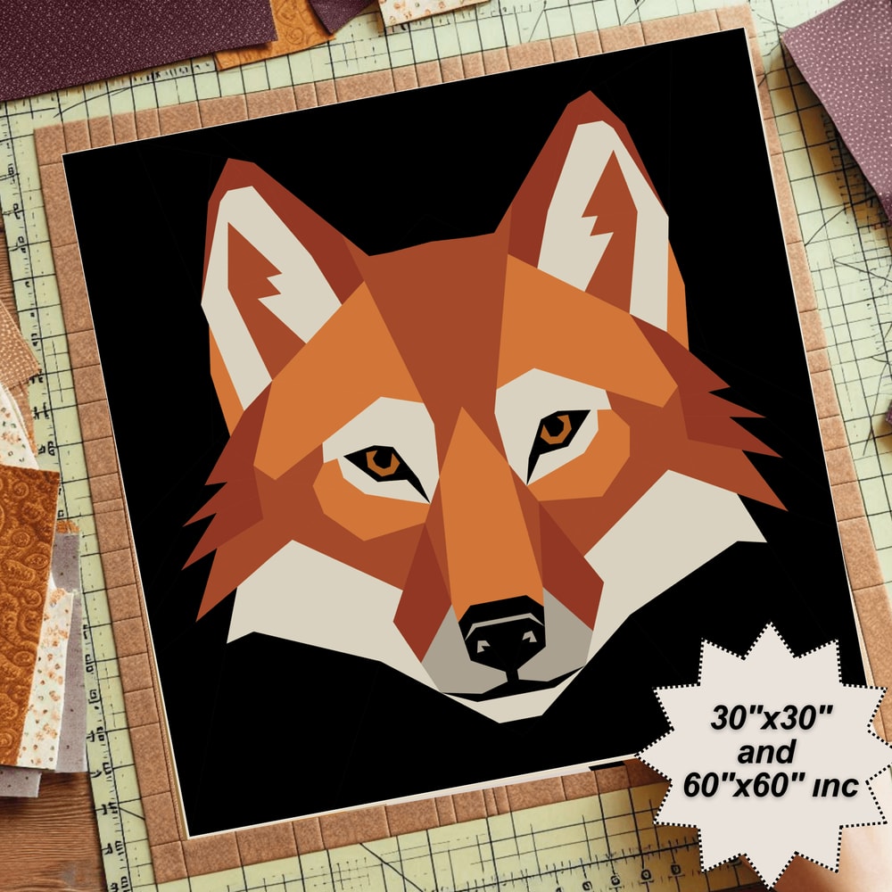 Fox FPP Quilt Pattern Patchwork Sewing Design PDF Download 0