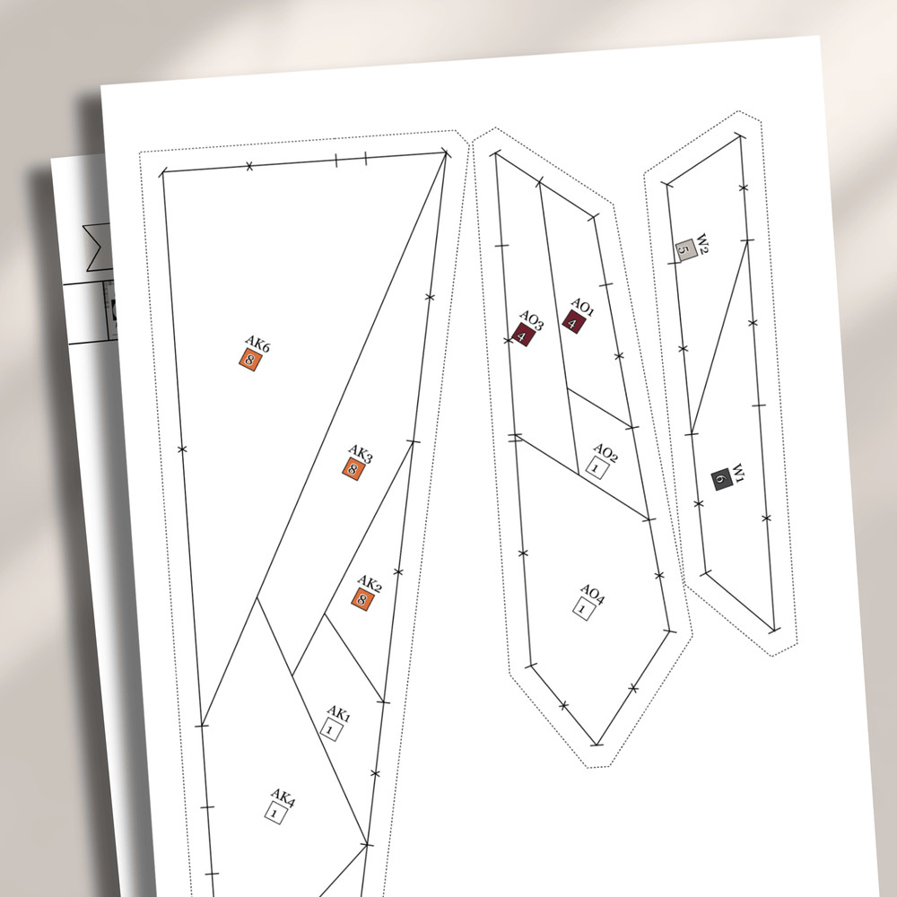 Red Panda FPP Quilt Pattern Animal Patchwork Sewing PDF Pattern 1