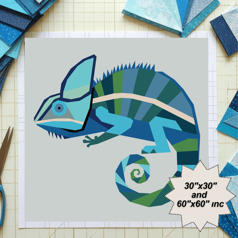 Chameleon Foundation Paper Piecing Pattern 0