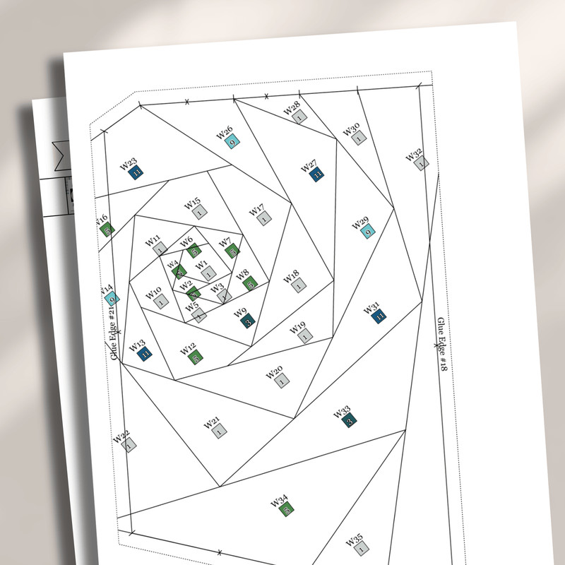 Chameleon Foundation Paper Piecing Pattern 1