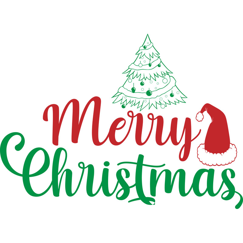Merry Christmas Design A001 SVG PNG File 0
