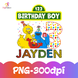 sesame street customized cute birthday png, elmo family png, sesame street personalized birthday - with a custom name