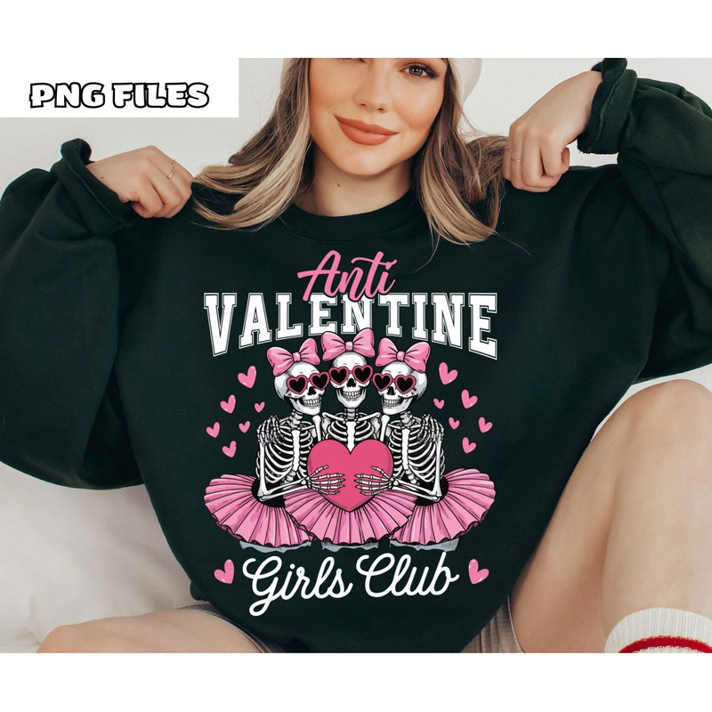 Anti Valentine Girls Club Skeleton Png 0
